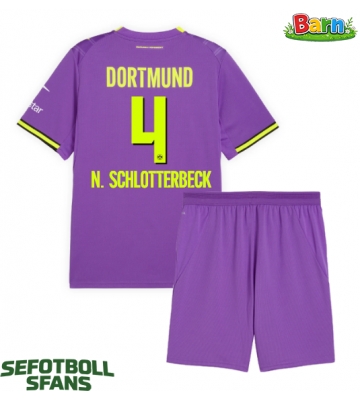 Borussia Dortmund Nico Schlotterbeck #4 Tredjeställ Barn 2026-27 Kortärmad (+ Korta byxor)